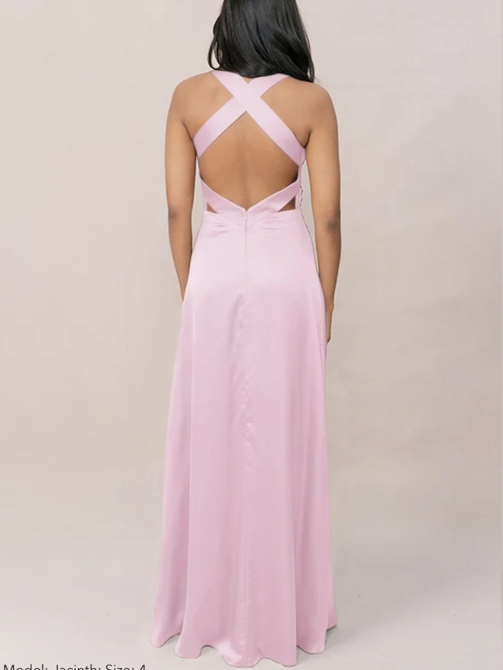 Revelry baby pink Dylan Gown bridesmaid